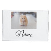 Eenvoudig kleurig dier voeg naamfoto's toe op aang kussensloop (Achterkant)