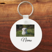Eenvoudig kleurig dier voeg naamfoto's toe op aang sleutelhanger (Voorkant)