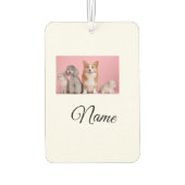 Eenvoudig kleurig dier voegt naamplaatje toe, aang luchtverfrisser (Achterkant)