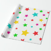 Eenvoudig kleurig feestdroog cadeaupapier (Uitgerold)