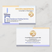 Eenvoudig kleurig, kleurloos, rolpenseel visitekaartje (Voorkant / Achterkant)