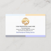 Eenvoudig kleurig, kleurloos, rolpenseel visitekaartje (Achterkant)