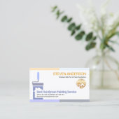 Eenvoudig kleurig, kleurloos, rolpenseel visitekaartje (Staand voorkant)