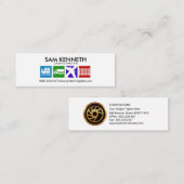 Eenvoudig kleurig logistiek goederenvervoer mini visitekaartje (Voorkant / Achterkant)