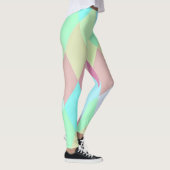 Eenvoudig kleurig pastel Harlequin | Leggings (Rechts)