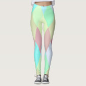 Eenvoudig kleurig pastel Harlequin | Leggings (Voorkant)