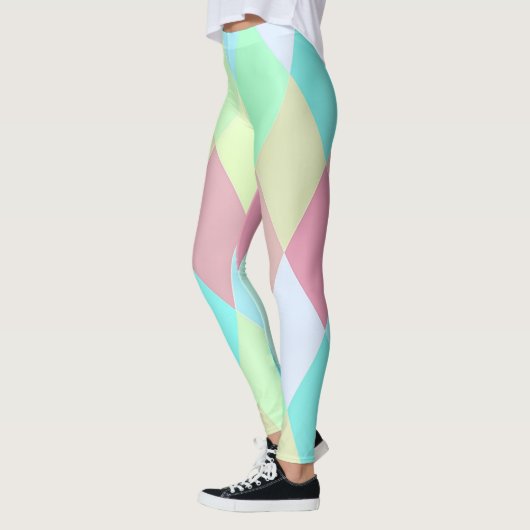 Eenvoudig kleurig pastel Harlequin | Leggings (Links)