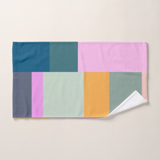 Eenvoudig kleurig patchwork-ontwerp voor geometris bad handdoek (Handdoek)