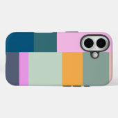 Eenvoudig kleurig patchwork-ontwerp voor geometris Case-Mate iPhone case (Achterkant (horizontaal))