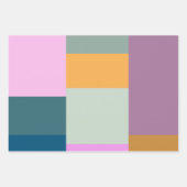 Eenvoudig kleurig patchwork-ontwerp voor geometris inpakpapier vel (Voorkant 2)