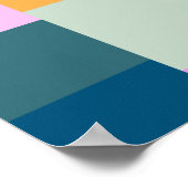 Eenvoudig kleurig patchwork-ontwerp voor geometris poster (Hoek)