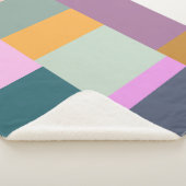 Eenvoudig kleurig patchwork-ontwerp voor geometris sherpa deken (3/4)