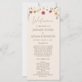 Eenvoudig kleurig programma voor het huwelijk van  (Voorkant)