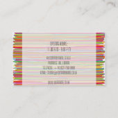 Eenvoudig kleurig regenboogstrepen binnenontwerp visitekaartje (Achterkant)