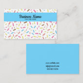 Eenvoudig kleurig snoepgoed voor snoepgoed visitekaartje (Voorkant / Achterkant)