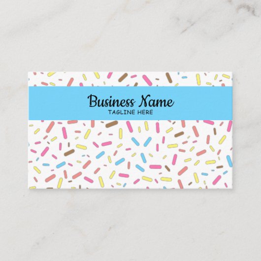 Eenvoudig kleurig snoepgoed voor snoepgoed visitekaartje (Voorkant)
