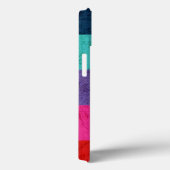 Eenvoudig kleurig Stripes-patroon Textiemonogram Case-Mate iPhone Case (Achterkant / Rechts)