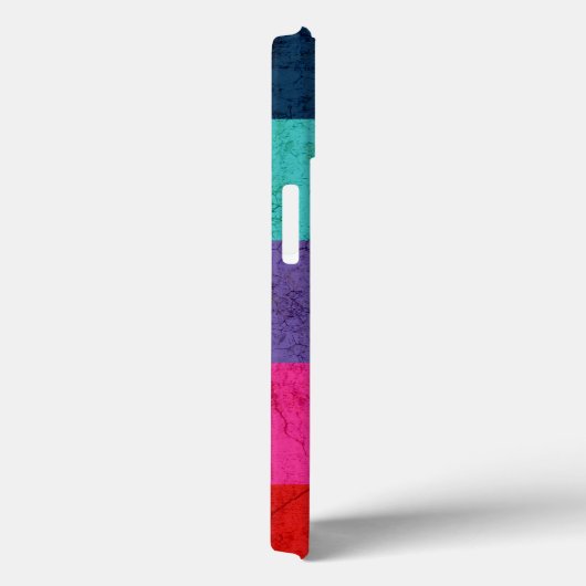 Eenvoudig kleurig Stripes-patroon Textiemonogram Case-Mate iPhone Case (Achterkant / Rechts)