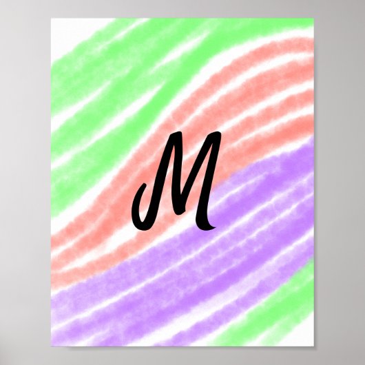 Eenvoudig kleurig voeg jouw tekst name afbeelding poster (Voorkant)