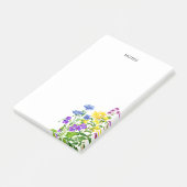 Eenvoudig kleurig Waterverf patch van wilde bloeme Post-it® Notes (Schuin)
