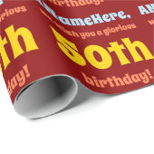 Eenvoudig, Kleurrijk 50e Verjaardag Verpakkingsdoc Cadeaupapier (Rol Hoek)