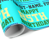 Eenvoudig, kleurrijk 85e verjaardag inpakpapier (Rol Hoek)