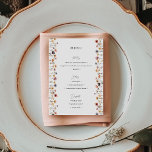 Eenvoudig Kleurrijk Bloemen Trouwmenu Menu<br><div class="desc">Vier je liefde met het eenvoudige kleurrijke bloemige bruiloftsmenu-ontwerp, een levendige mix van romantische boho-sprookjesachtige charme en elegante botanische schoonheid. Met een kunstig arrangement van delicate waterverf bloemen en verfijnde styling, roept dit ontwerp de betovering op van een bloeiende bloementuin, ideaal voor bruiloften in het voorjaar, de zomer of de...</div>