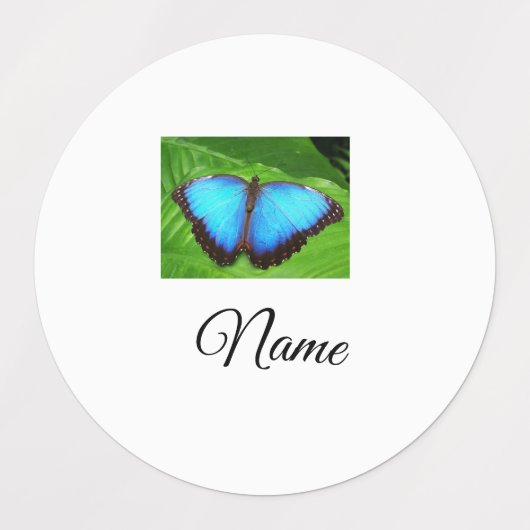 Eenvoudig kleurrijk dier voeg naam foto aangepaste labels (Design 2)