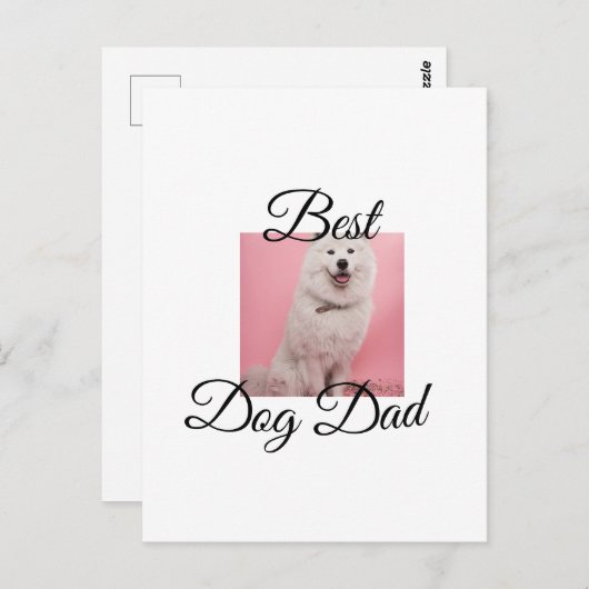 Eenvoudig kleurrijk dier voeg naam foto hond Pap c Briefkaart (Voorkant / Achterkant)