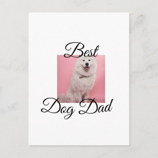 Eenvoudig kleurrijk dier voeg naam foto hond Pap c Briefkaart (Voorkant)