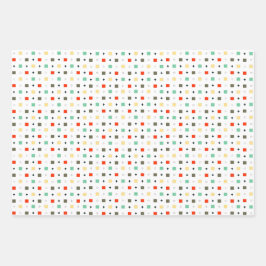 Eenvoudig Kleurrijk Geometrisch Patroon Stijlvol M Inpakpapier Vel