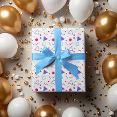 Eenvoudig Kleurrijk Geometrisch Patroon Verjaardag Cadeaupapier