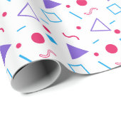 Eenvoudig Kleurrijk Geometrisch Patroon Verjaardag Cadeaupapier (Rol Hoek)