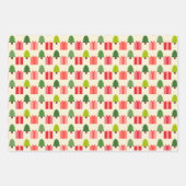 Eenvoudig kleurrijk kerst geometrisch inpakpapier (Voorkant)