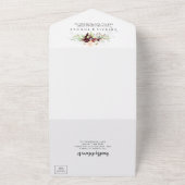 Eenvoudig kleurrijk Klassic Floral Wedding All In One Uitnodiging (Buitenkant)