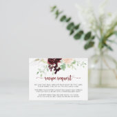 Eenvoudig Kleurrijk Klassiek Huwelijksrecept Verzo Informatiekaartje (Staand voorkant)