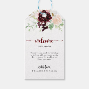 Eenvoudig kleurrijk Klassieke Floral Weduwen Welko Cadeaulabel