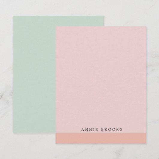 Eenvoudig kleurrijk minimalistisch aangepast notitiekaartje (Voorkant / Achterkant)