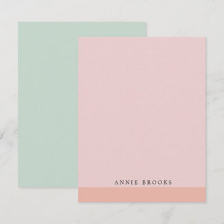 Eenvoudig kleurrijk minimalistisch aangepast notitiekaartje