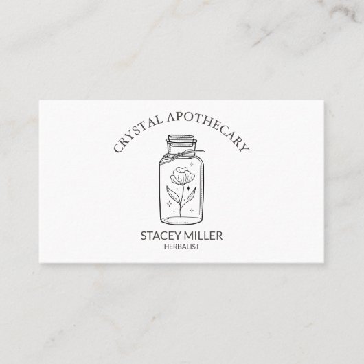 Eenvoudig kleurrijk New age Crystal Apothecary Bus Visitekaartje (Voorkant)