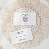 Eenvoudig kleurrijk New age Crystal Apothecary Visitekaartje