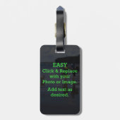 Eenvoudig klikken en Afbeelding vervangen om je ei Bagagelabel (Achterkant verticaal)