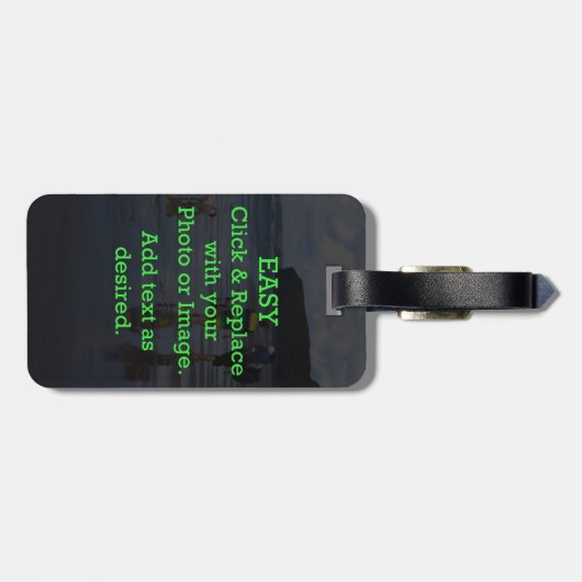 Eenvoudig klikken en Afbeelding vervangen om je ei Bagagelabel (Achterkant horizontaal)