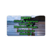 Eenvoudig klikken en Afbeelding vervangen om je ei Etiket (Voorkant)