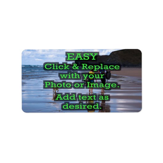 Eenvoudig klikken en Afbeelding vervangen om je ei Etiket (Voorkant)