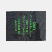 Eenvoudig klikken en Afbeelding vervangen om je ei Fleece Deken (Voorkant (Horizontaal))