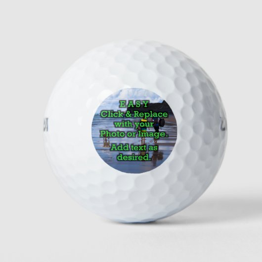 Eenvoudig klikken en Afbeelding vervangen om je ei Golfballen (Voorkant)