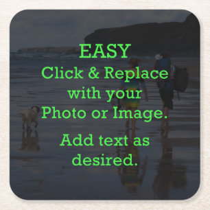 Eenvoudig klikken en Afbeelding vervangen om je ei Kartonnen Onderzetters