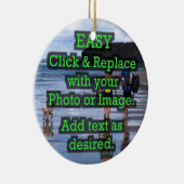 Eenvoudig klikken en Afbeelding vervangen om je ei Keramisch Ornament (Rechts)
