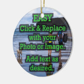 Eenvoudig klikken en Afbeelding vervangen om je ei Keramisch Ornament (Links)